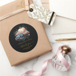 Adesivo Um Pequeno Chá de fraldas De Pumpkin Watercolor