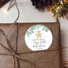 Adesivo Um pequeno Chá de fraldas Feliz