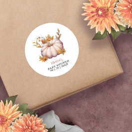 Adesivo Um Pequeno Chá de fraldas Floral de outono de Abób