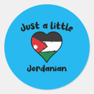 Adesivo Um Pequeno Coração Jordaniano Fofo Bandeira da Jor