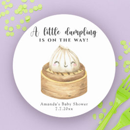 Adesivo Um pequeno dumpling a caminho baby shower