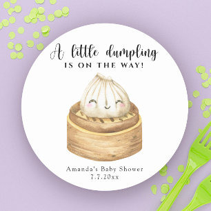 Adesivo Um pequeno dumpling a caminho baby shower