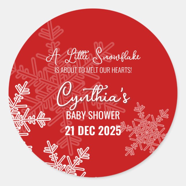 Adesivo Um pequeno padrão vermelho minimalista (Frente)