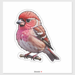 Adesivo Um pequeno pássaro vermelho