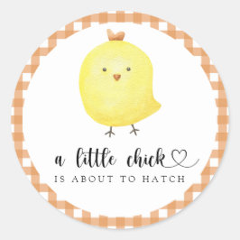 Adesivo Um pequeno Pintinho está prestes a nascer Chá de f