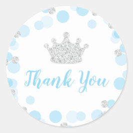 Adesivo Um Pequeno Príncipe Chá de fraldas Azul Prata Obri