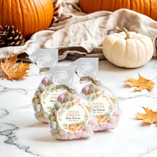 Adesivo Um Pequeno Pumpkin está a caminho - Chá de fraldas