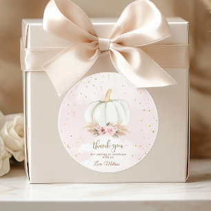 Adesivo Um Pequeno Pumpkin está a caminho do chá de fralda