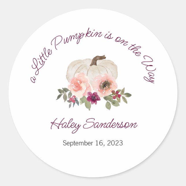 Adesivo Um Pequeno Pumpkin está no caminho Rótulos, Pinhei (Frente)