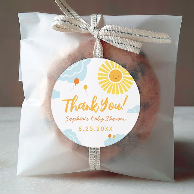 Adesivo Um pequeno raio de luz solar, Chá de fraldas redon (Criador carregado)