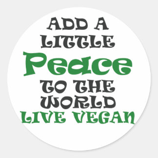 Adesivo Um Pequeno Vegan Peace Stickers