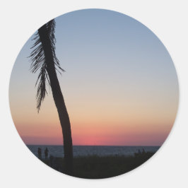 Adesivo Um pôr do sol tropical colorido num