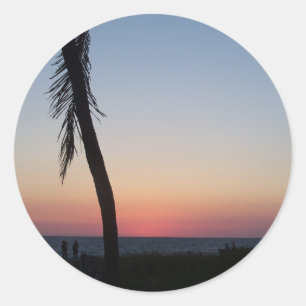 Adesivo Um pôr do sol tropical colorido num