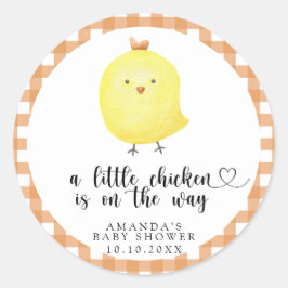 Adesivo Um pouco de frango está a caminho - Chá de fraldas