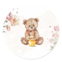 Um pouco de mel está no caminho dos palitos redond