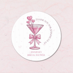 Adesivo Um Pouco Engajada Chuveiro de Noiva Pink Martini 