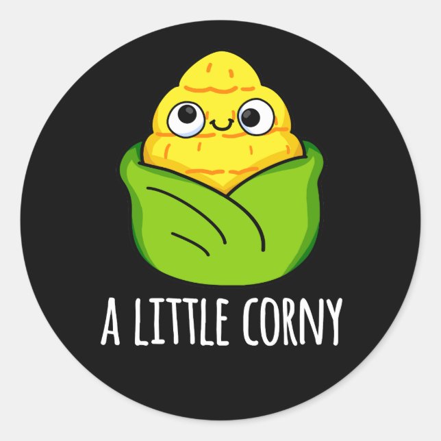 Adesivo Um Pouco Engraçado Milho Engraçado, Milho Negra (Frente)