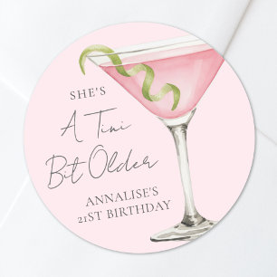 Adesivo Um Pouco Mais Velha Martini Aniversário