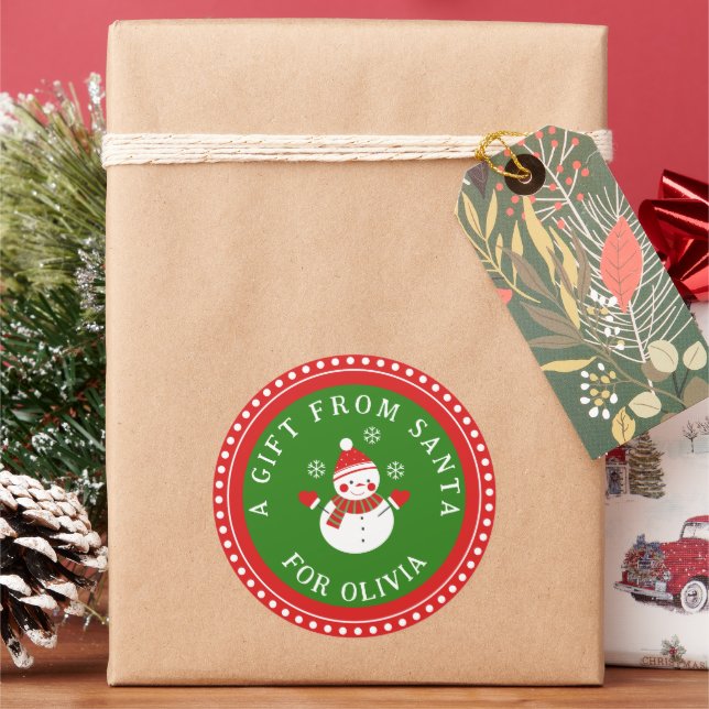 Adesivo Um presente de Papais noeis bonitão de Natal (Feriado)