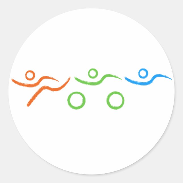 Adesivo Um presente Triathlon excelente para seu amigo ou  (Frente)