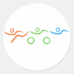 Adesivo Um presente Triathlon excelente para seu amigo ou 
