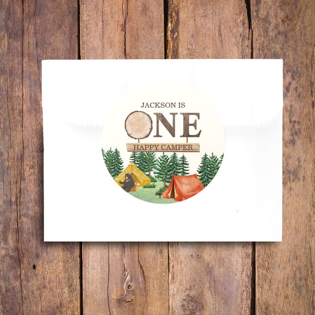 Adesivo UM primeiro aniversario de Camper Feliz (Criador carregado)