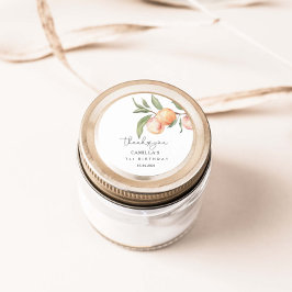 Adesivo Um primeiro aniversario doce de pêssego