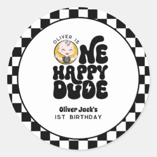 Adesivo Um primeiro aniversario Feliz