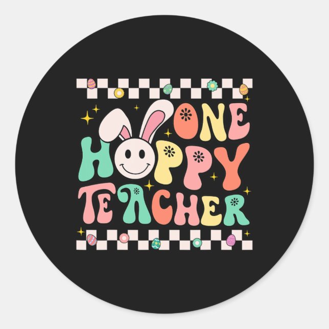 Adesivo Um Professor Hoppy O Dia da Páscoa Coelhinho (Frente)