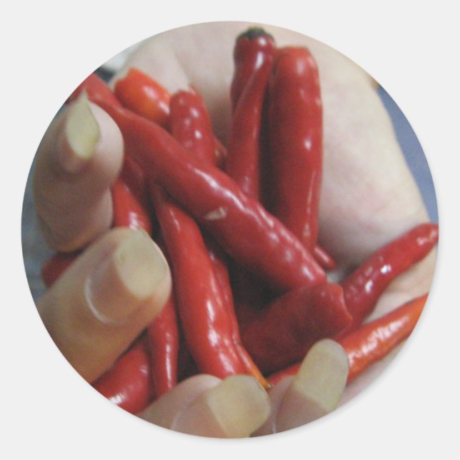 Adesivo Um Punhado de Chillies... Comida da rua Tailândia (Frente)