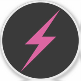 Adesivo Um Raio Rosa Do Feminismo (A preto)