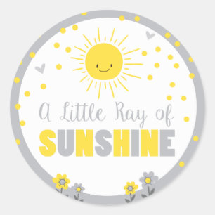 Adesivo Um Ray of Sunshine Chá de fraldas Envelope Seal S