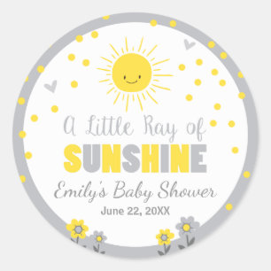 Adesivo Um Ray of Sunshine Chá de fraldas Envelope Seal S