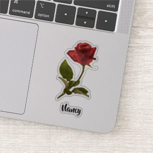 Adesivo Um Rosa De Naufrágio Vermelho E Fotografia Floral 