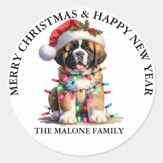 Adesivo Um Santo Bernard Howl-iday Surprise (Frente)