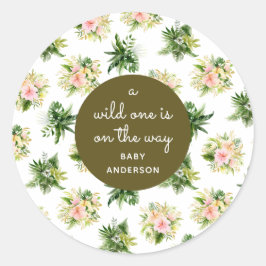 Adesivo Um selvagem está no caminho do Chá de fraldas de f