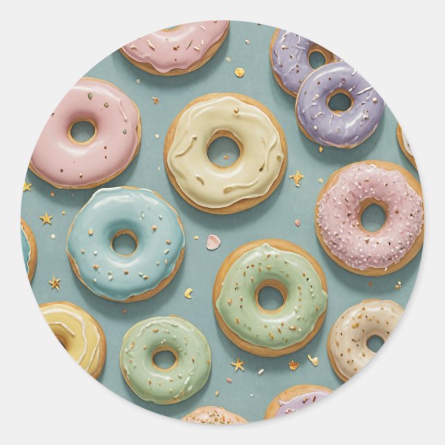 Adesivo Um Sonho Caprichoso de Donuts Pastel (Frente)