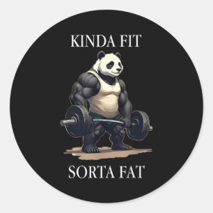 Adesivo Um Tanto em Forma Meio Gordo Academia Panda Levant