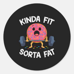 Adesivo Um Tanto em Forma Meio Gordo - Levantamento de Pes
