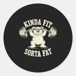 Adesivo Um Tanto Em Forma Um Tanto Gordo Urso Engraçado Fo