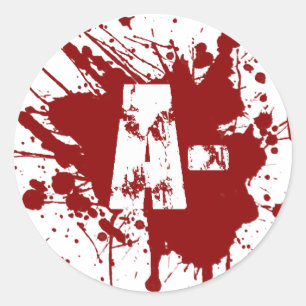 Adesivo Um tipo de sangue negativo zombi do vampiro da