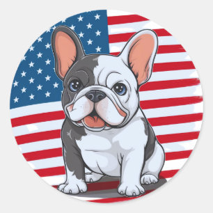 Adesivo Um toureiro francês com bandeira americana(1)