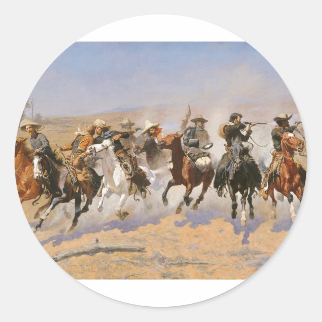Adesivo Um Traço Para A Madeira Por Frederick Remington (Frente)
