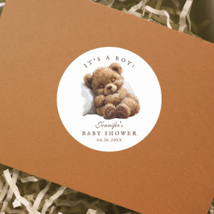 Adesivo Um Urso De Corda-Água Cuja Lama É Um Menino