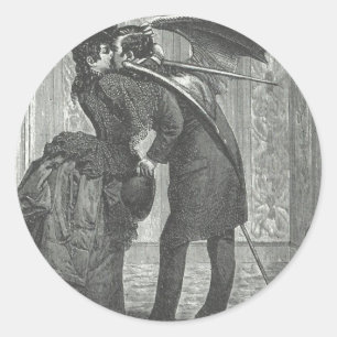 Adesivo Um Vampiro Beijo Vitoriano/Gótico