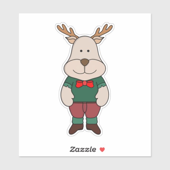 Adesivo Um veado fofo (Folha)