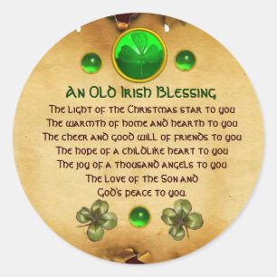 Adesivo Um Velho Búlgaro Irlandês De Bênção De Natal