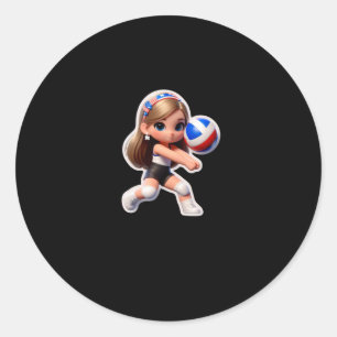 Adesivo Um viciado em esporte de vôlei