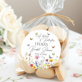 Adesivo Um Vida de Borboletas Chá de Noiva com Flores Silv