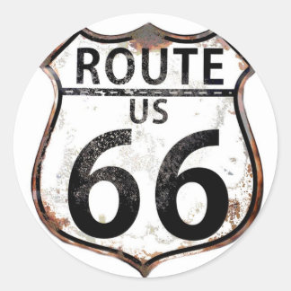 Adesivo Um Vintage Route 66 Road Sign